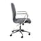 Flash Furniture Gray LeatherSoft Office Chair with Chrome Arms GO-21111B-GY-CHR-GG - alternate 2